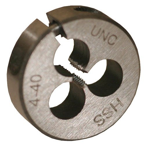Brownells Wire Gauge Carbon Dies ensure precise threading with durable carbon steel construction, compatible with standard die stocks for reliable performance.