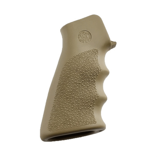 HOGUE AR-15 Pistol Grip offers a non-slip surface, orthopedic design for comfort, and a durable fiberglass core, enhancing your shooting experience.
