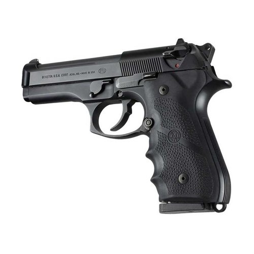 SEMI-AUTO PISTOL GRIPS by HOGUE offer hand-filling comfort, recoil absorption, and a secure grip with rubber and wood options for Beretta 92.