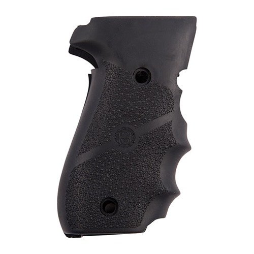 HOGUE semi-auto pistol grips for SIG P226 offer hand-filling comfort, recoil absorption, and non-slip surfaces in rubber or wood for superior control.