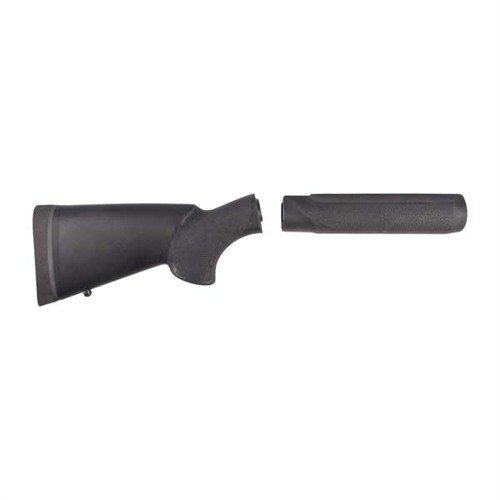 HOGUE's OVERMOLDED SHOTGUN STOCK & FOREND SET offers durable polymer construction with a rubber overmold for superior grip, ideal for all shooters.