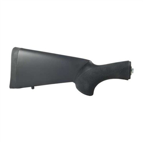 HOGUE's OVERMOLDED SHOTGUN BUTTSTOCK for Remington 870 offers a durable, rubber-coated grip, recoil cushioning, and options for standard or ShortShot length of pull.