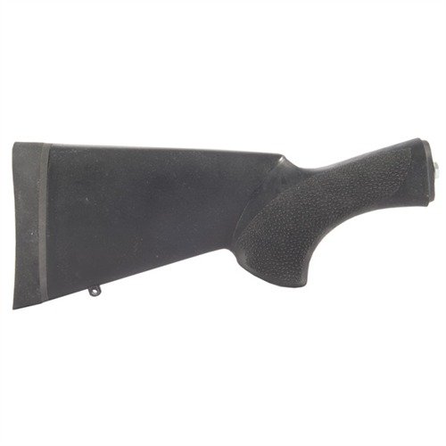 HOGUE's OVERMOLDED SHOTGUN BUTTSTOCK for Remington 870 offers durable polymer construction, a rubber-coated grip for comfort, and a 12" ShortShot option for smaller shooters.
