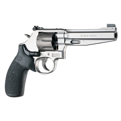 Hogue's Laser Enhanced grips for S&W K/L-frame revolvers offer comfort, built-in red laser, programmability, and easy adjustment for improved accuracy.