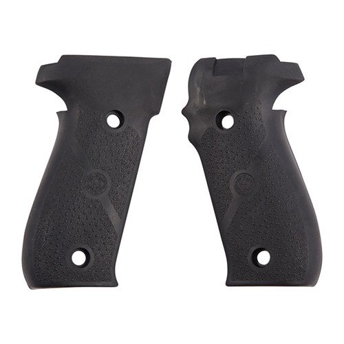 HOGUE SEMI-AUTO PISTOL GRIPS for SIG P226 offer hand-filling comfort, recoil absorption, and non-slip finishes in durable rubber or elegant wood designs.