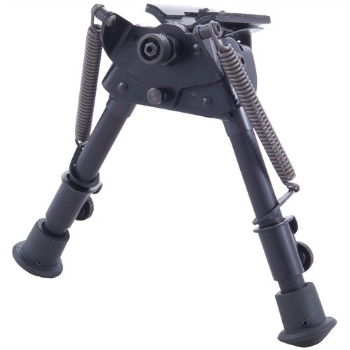 S-BR BIPOD SLING SWIVEL MOUNT offers stable support with adjustable, spring-loaded legs, ensuring accuracy and easy transport for bolt action and single-shot rifles.