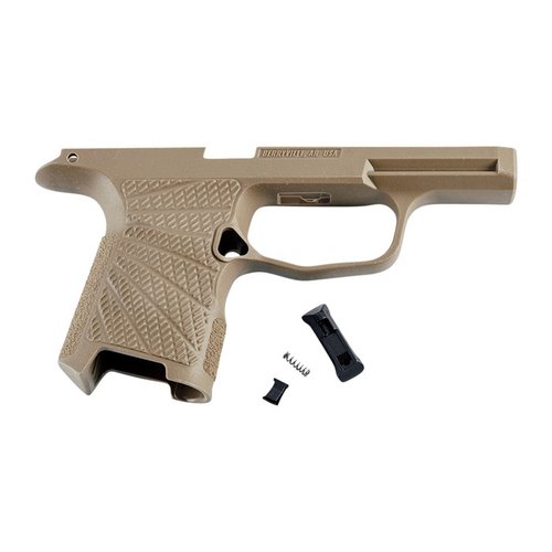 Wilson Combat's P365 grip module enhances grip, improves recoil control, and offers superior ergonomics for optimal shooting and concealed carry.