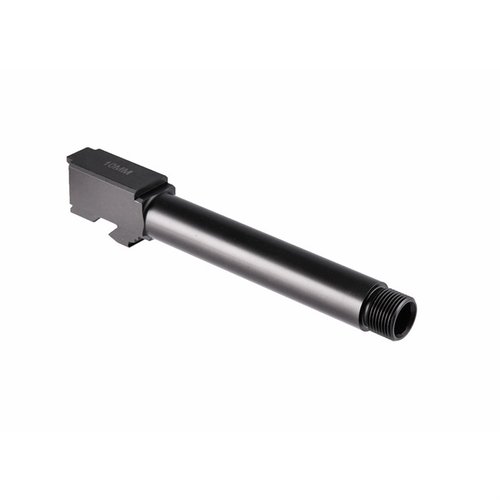 Match-Grade Barrel for Glock® 20 offers precise fit, exceptional accuracy, durable Black Nitride finish, and options for plain or threaded muzzle.