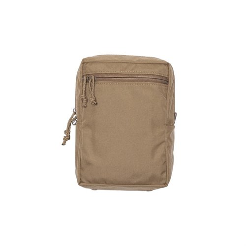 The Spiritus Systems GP Tall Pouch offers extra depth for larger gear, tie-down loops for security, and is made from durable 500D Cordura nylon, ideal for MOLLE systems.