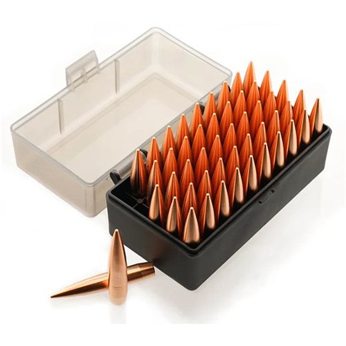 MTAC 338 Caliber bullets feature a high BC design with a patented SealTite™ band to reduce gas blow-by and copper fouling, perfect for target shooting.