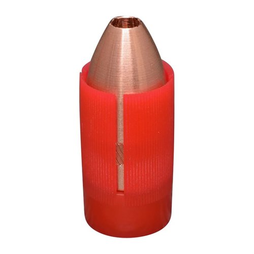 .45 caliber bullets in a .50 caliber sabot, designed for in-line muzzleloaders, offer unmatched accuracy and performance, made from solid copper for durability.