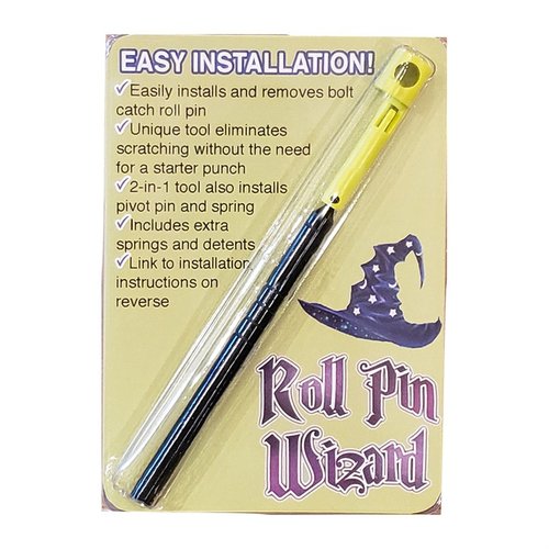ROLL PIN WIZARD usnadňuje instalaci roll pinu pro záchyt závěru a pivot pinu bez poškrábání, včetně speciálního kladiva a náhradních dílů!