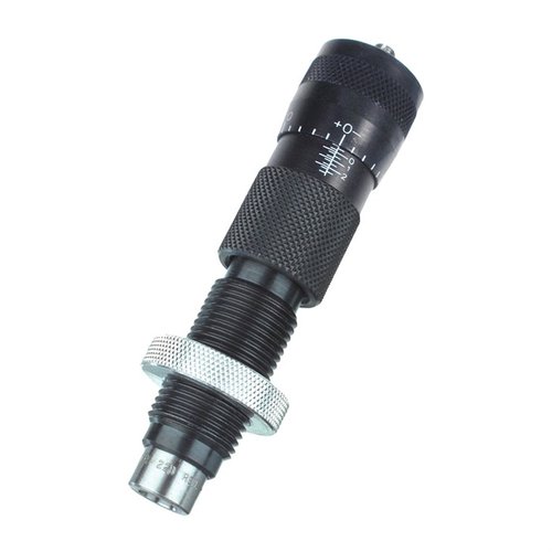 Forster ULTRA™ Micrometer Seater Die ensures precise bullet seating with .0005" adjustments, high-quality steel, and easy bullet switching for perfect reloads.