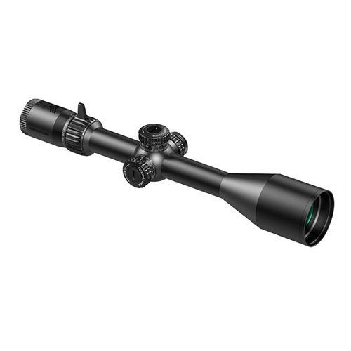 KENTUCKY LONG 3-18X50MM offers FFP reticle, 6x zoom, locking turrets, adjustable parallax, and illuminated glass for precision shooting in low light.