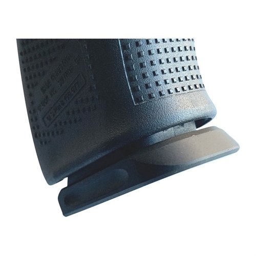 MFP-G Flared Magazine Floor Plate for Glock enhances grip and magazine removal with a robust design, made from 6061 aluminum for durability and reliability.
