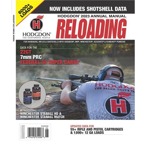 Objevte 2023 Hodgdon Annual Manual s aktualizovanými informacemi o 55+ nábojích pro pušky a pistole a více než 1 000 zátěžích pro 12 gauge!