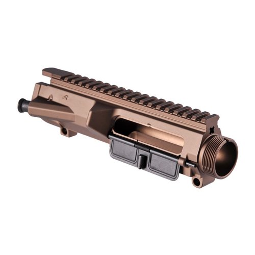 Aero Precision M5 308 Upper Receiver, forged from 7075-T6 aluminum, compatible with DPMS parts, features M4 feedramps, forward assist, and ejection port cover.