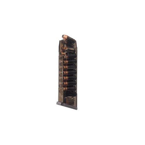 .45 MAG for Glock® 21/30/41 offers extreme impact resistance, is chemically resistant, features a translucent body for ammo visibility, and includes a lifetime warranty.