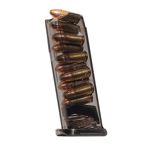 MAGAZINES 9MM for Glock® 43X/48 offer 10-round capacity, extreme impact resistance, easy disassembly, and a translucent body for ammo visibility.