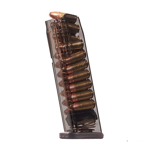 Flush fit for Smith & Wesson 9mm M&P, 17-rd capacity, easy disassembly, impact resistant, translucent body for ammo visibility, lifetime warranty.