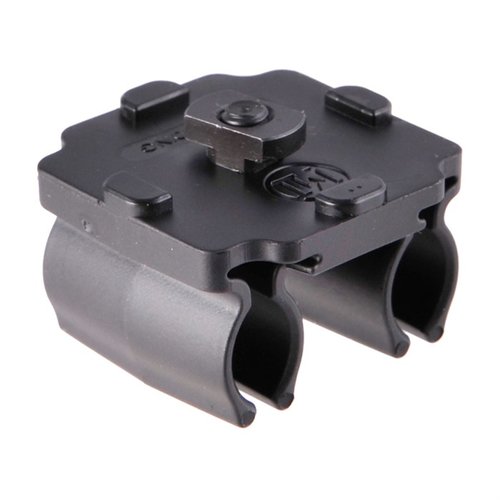 Univerzální držák nábojů M-LOK kompatibilní pro páčkové a závitové zbraně, vhodný pro náboje od .357 do 45-70, lehký a bezpečný díky polymeru.