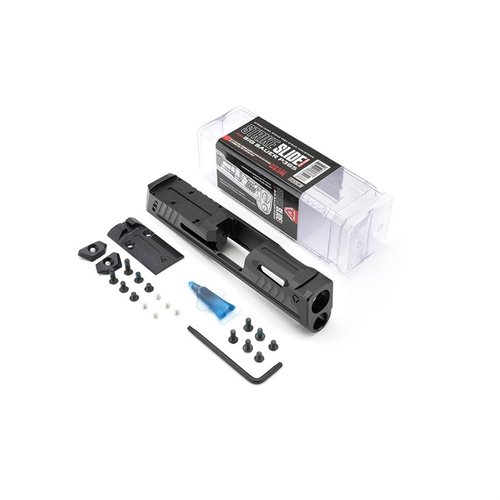 Upgrade your SIG SAUER P365 with the lightweight, durable Strike Slide featuring aggressive serrations, charging handles, and pre-cut for MRDS optics.