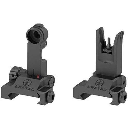ERATAC® backup-sight offers rugged durability, low weight, corrosion resistance, and quick aiming, compatible with AR15 front sights for optimal performance.