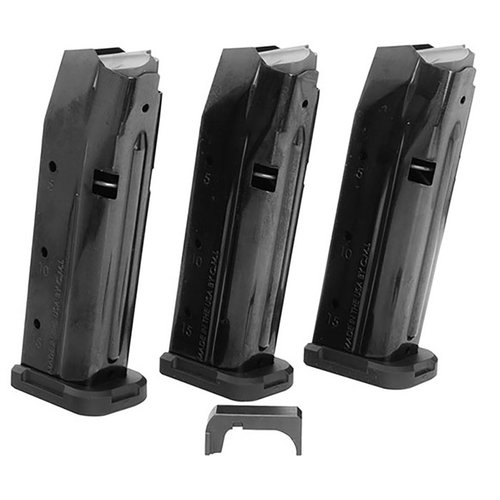 Upgrade your Glock 43X/48 with the S15 GEN3 Magazine Combo Kit, featuring durable steel mag catch and reliable black nitride S15 magazines for enhanced performance.