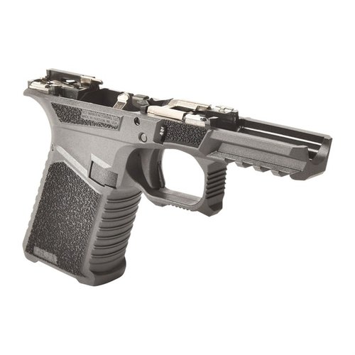 SCT 19 frame offers aggressive grip texture, enhanced ergonomics, durable rails, flared mag well, and compatibility with Glock® Gen 1-3 parts for optimal performance.