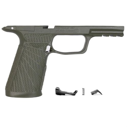 Upgrade your SIG-SAUER P365 XMacro with Wilson Combat's ergonomic grip module, enhancing recoil control, comfort, and compatibility with standard holsters.