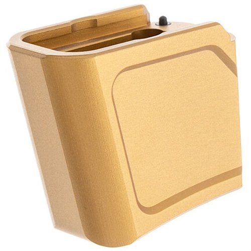 Zvyšte kapacitu svého Glocku 43X/48 s MKI +4 Magazine Extension od TYRANT CNC; snadná instalace, přidává 4 náboje a zahrnuje 10% silnější pružinu.