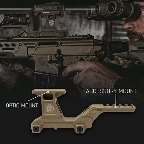 HYDRA V2 Dual Optic Mount offers a 2.91” centerline for quick target ID, enhancing posture and situational awareness, compatible with various gear.