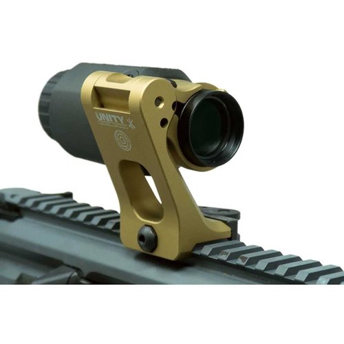 GBRS GROUP 2.91 FTC 30MM Magnifier Mount features innovative Flip-to-Center tech, stowing magnifiers below sight plane for unobstructed views when not in use.