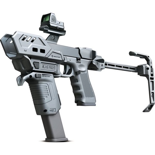 S-PRO Stabilizer Full Kit for Glock 9/40 offers modular design, MLOK compatibility, tool-free installation, and a spring-loaded stabilizer for enhanced performance.