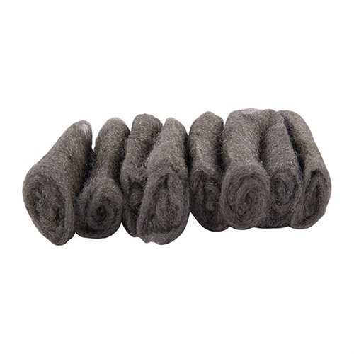 MILD STEEL WOOL #00 Very Fine offers precise abrasive action for various tasks, ensuring quality results with 8 pads per pack for all your gunsmithing needs.