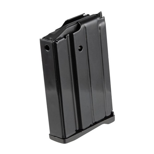 RUGER MINI-14 10RD MAGAZINE features a durable rolled-steel body, self-lubricating nylon follower, and shock-absorbing floorplate for reliable feeding.