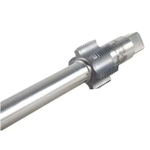 PILOTED TAP/MANDREL ensures precise receiver thread recutting, featuring a TiN coated high-speed steel design, available in Standard and .010