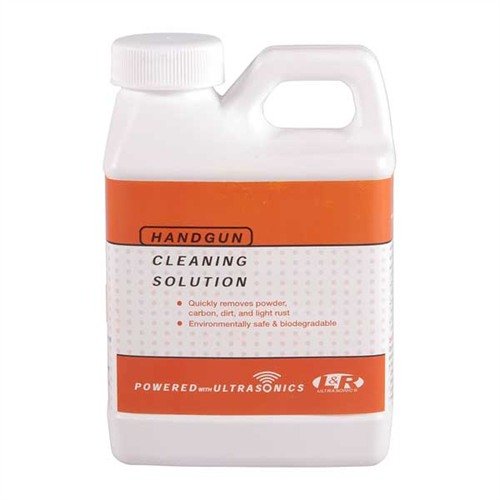 Optimize your HSC-200 Ultrasonic Cleaning System with L&R MFG's 8 oz. cleaning solution, ensuring efficient and thorough cleaning of firearms and parts.