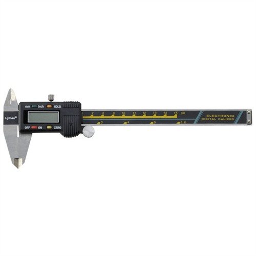 Lyman Digital Caliper offers precise measurements with easy-to-read LCD, stainless steel durability, and versatile functions for gunsmithing and part sorting.