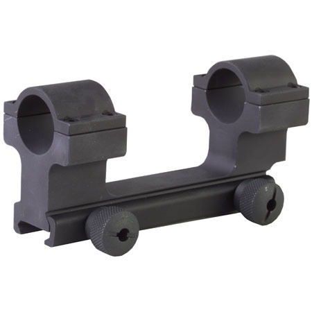 Robust one-piece AR-15/M16 scope mount offers secure attachment, easy aiming, and lightweight aluminum design, perfect for tactical use.