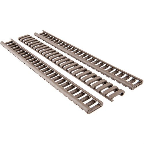ERGO ladder rail covers protect your Picatinny rails while providing a comfortable grip, covering 25 slots each and available in a convenient 3-pack.