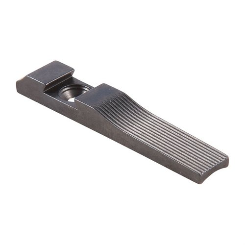 Solid steel RIFLE DOVETAIL FRONT RAMP for custom fitting sights, compatible with various rifles, easy installation with single screw and durable polished finish.