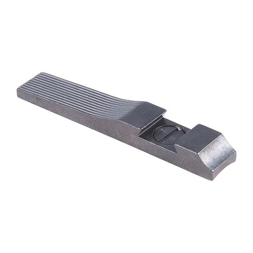 Solid steel dovetail front ramp for custom fitting various sight blades, compatible with multiple rifle types; easy attachment with single screw for reliable use.