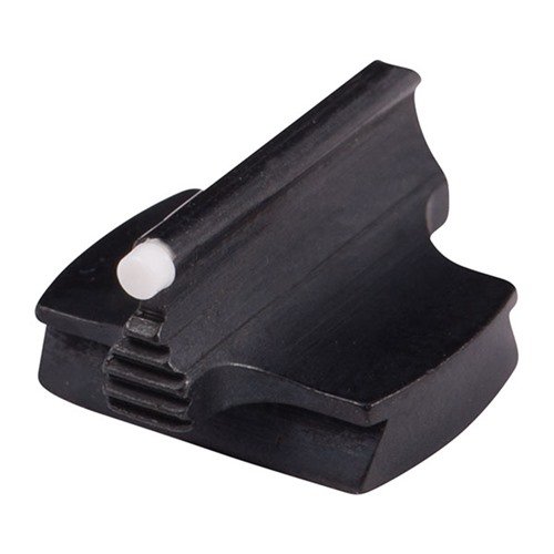 Precision-made steel front sight for rifles, featuring a contoured blade and available in various bead types for enhanced accuracy and aesthetic appeal.