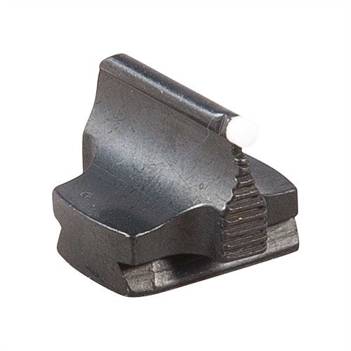 Precision-made steel front sight for rifles, featuring a sleek design and polished blue finish, ensuring optimal performance and aesthetic appeal on any firearm.