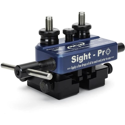 SIGHT PRO SIGHT MOVER is essential for gunsmiths, featuring a 30° pusher block, unique clamping design, and secure slide support for easy sight adjustments.
