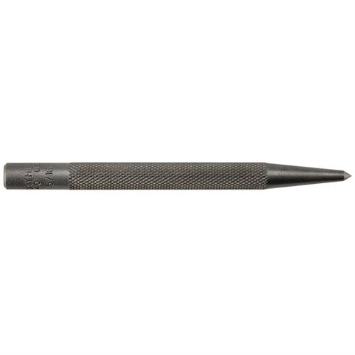 Fine, sharp point for precise marking before center punching, enhancing visibility and accuracy; perfect for gunsmithing and drilling preparations.