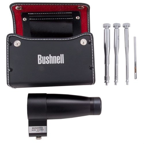 Bushnell Professional Boresighter ensures quick and accurate sighting-in of rifles and handguns at home, saving time and ammunition with adjustable arbors.