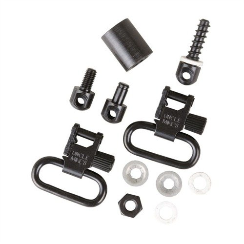 QUICK DETACH 115 MCS SWIVEL SYSTEM offers easy attachment for most pumps and autos, featuring a rear QD base and front adapter for magazine caps.