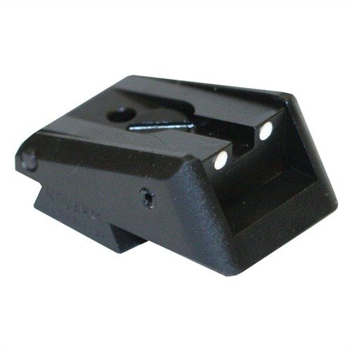 CNC-machined steel rear sight with low-profile design, elevation and windage adjustments, plus smooth edges for easy handling. Fits Colt and SW1911 pistols.